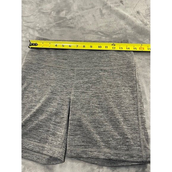 Zelos Womens Gray Heathered High Waist Athletic Bike Shorts - Size M - Picture 7 of 8